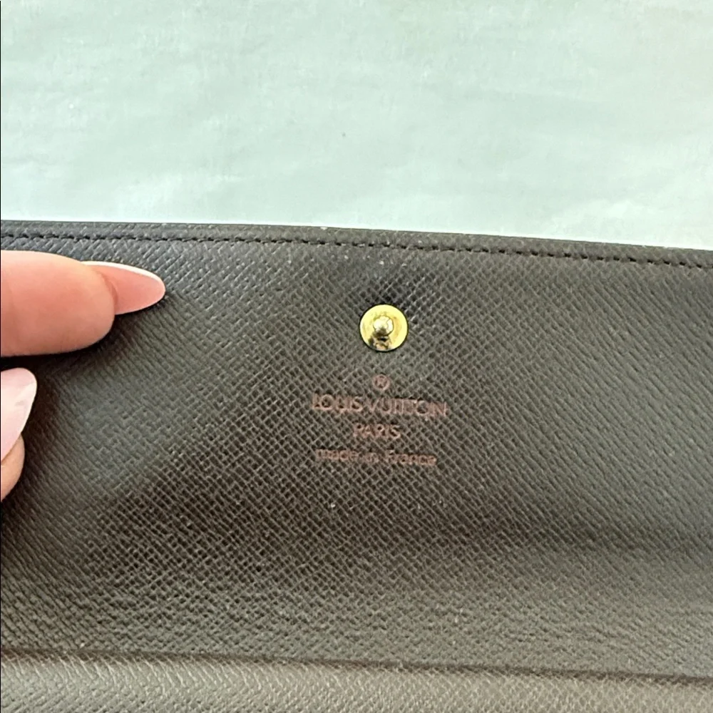 Louis Vuitton Brown Damier Ebene tri fold Wallet